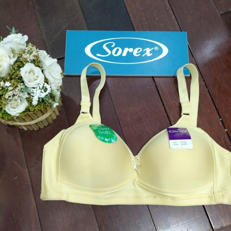 [ PILIH WARNA ] Sorex Bra Tanpa Kawat Super Soft Busa Sedang Setara Cup B BH Harian Simple Polos 17238 / Sorex Bra Tanpa Kawat Super Soft Cup Besar Kait 3 Busa Sedang Basic Harian Nyaman BH 17239