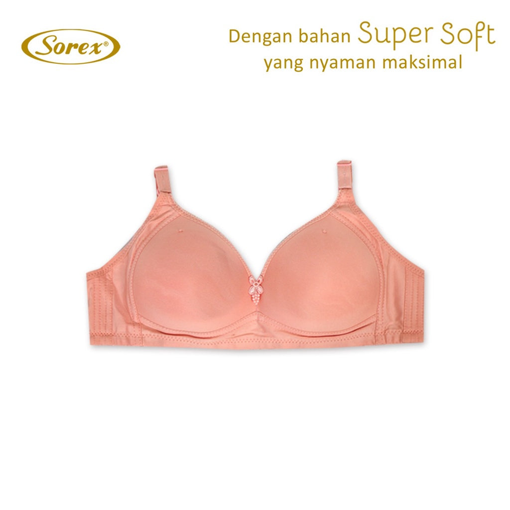[ PILIH WARNA ] Sorex Bra Tanpa Kawat Super Soft Busa Sedang Setara Cup B BH Harian Simple Polos 17238 / Sorex Bra Tanpa Kawat Super Soft Cup Besar Kait 3 Busa Sedang Basic Harian Nyaman BH 17239