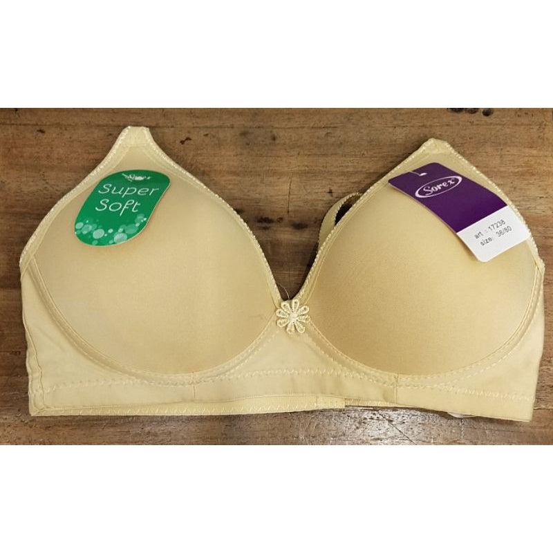 [ PILIH WARNA ] Sorex Bra Tanpa Kawat Super Soft Busa Sedang Setara Cup B BH Harian Simple Polos 17238 / Sorex Bra Tanpa Kawat Super Soft Cup Besar Kait 3 Busa Sedang Basic Harian Nyaman BH 17239